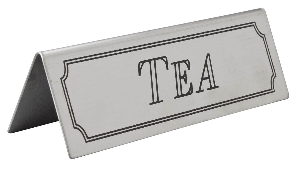 Tea Table Sign Stainless Steel – Festivals Direct