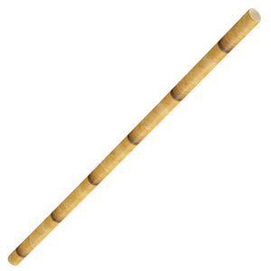 Pack Of 250 8" Standard 6mm Bore Extra Bamboo Paper Straws