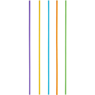 Pack Of 500 20" 6mm Bore Neon Mighty Paper Straws