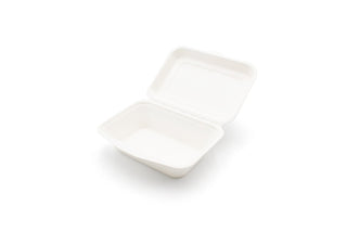 Pack Of 500 Bagasse Clamshell Biodegradable (127x178mm/5x7") 600ml