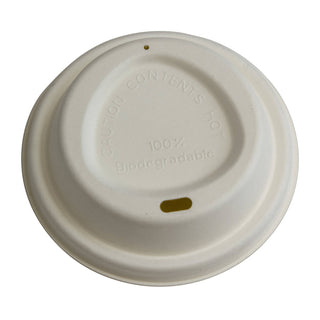 Pack Of 1000 Bagasse Lid for Paper Cup (80mm for 8oz Cup)