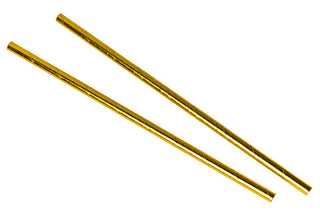 Pack Of 250 8" Standard 6mm Bore Gold Paper Straws