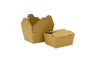 Pack Of 450 Kraft Takeaway Deli Box No1 Paper (769ml/26oz)