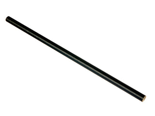 Pack Of 250 9" 8mm Bore Individually Wrapped Solid Black Paper Smoothie Straws